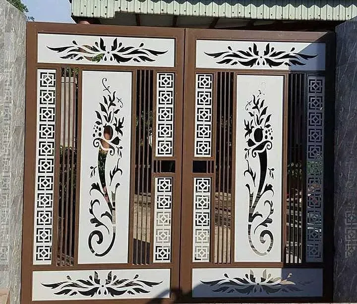 Cổng sắt mỹ thuật hoa văn cắt CNC